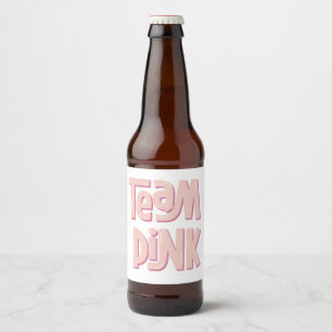 Team Pink Beer Bottle Label