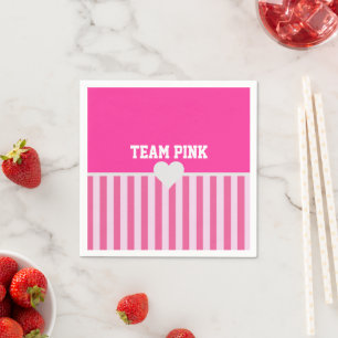 Team Pink Bride & Bridesmaids Bridal Shower Party Napkin