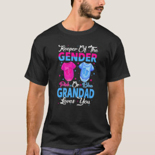 Team Pink Or Blue Keeper Of The Gender Grandad Lov T-Shirt