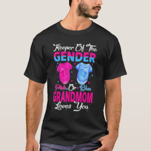 Team Pink Or Blue Keeper Of The Gender Grandmom Lo T-Shirt