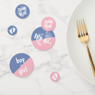 Team Pink & Team Blue Gender Revealing Party Confetti