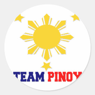 Team Pinoy 3 stars and a Sun Classic Round Sticker