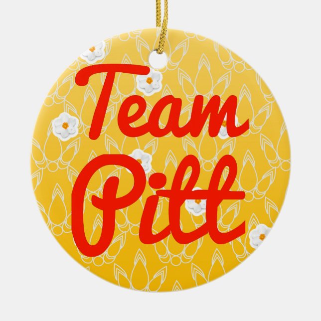 Team Pitt Ceramic Tree Decoration (Front)