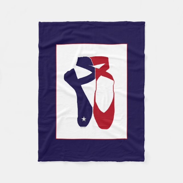 Team Pointe Ballet Americana Fleece Blanket (Front)