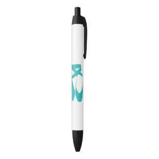 Team Pointe Ballet Aqua Black Ink Pen