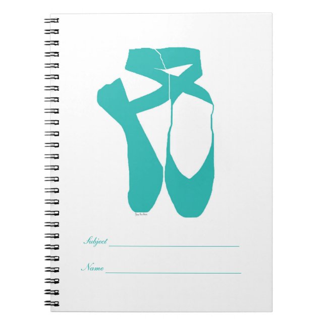 Team Pointe Ballet Aqua Notebook (Front)