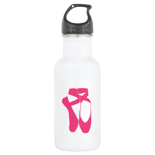 Team Pointe Ballet Neon Pink 532 Ml Water Bottle (Front)