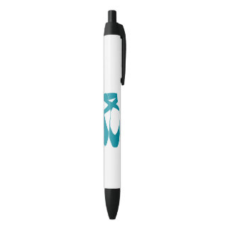 Team Pointe Ballet Turquoise Black Ink Pen