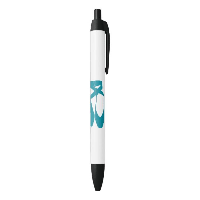 Team Pointe Ballet Turquoise Black Ink Pen (Bottom (Vertical))