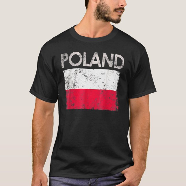 Team Poland Polish Dna Loves Poland Flag T-Shirt (Front)
