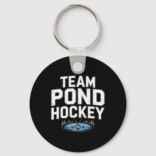 Team Pond Hockey  Key Ring (Front)