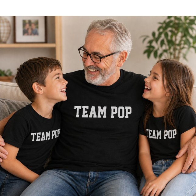 Team Pop Varsity Funny Fathers Day Gift  T-Shirt (Creator Uploaded)