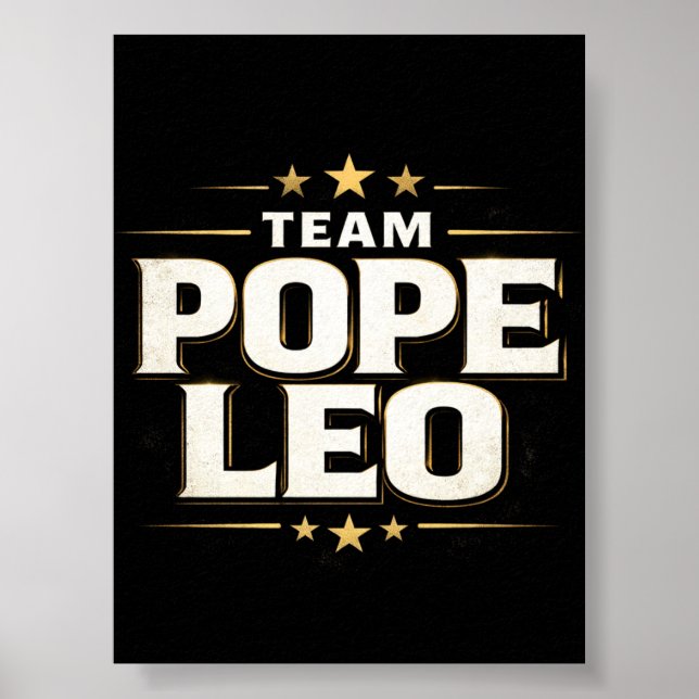 Team Pope Leo Printable  Digital Download Poster (Front)