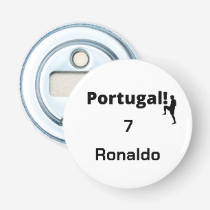 Team Portugal Soccer, your name and number Bottle Opener