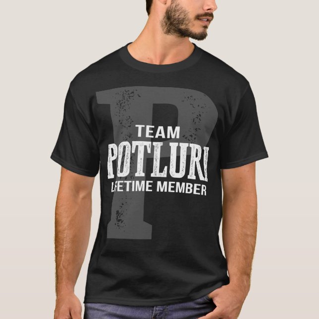 Team POTLURI Lifetime Member T-Shirt (Front)