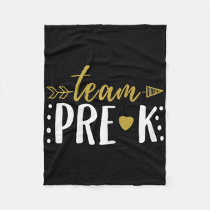 Team Pre-k Preschool Teacher Student Arrow  Fleece Blanket