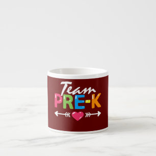 Team Pre K PreSchool Teacher Student Back To Espresso Cup