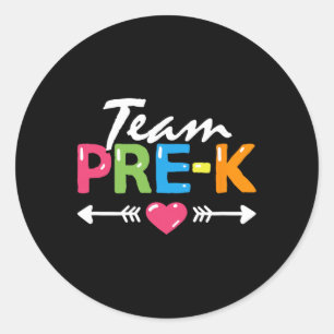 Team Pre-k Preschool Teacher Student Ck To School Classic Round Sticker