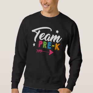 Team Preschool Pre K School Boy Girl Classroom Cut Sweatshirt