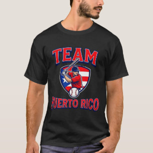 Team Puerto Rico Baseball Flag Patriotic  T-Shirt