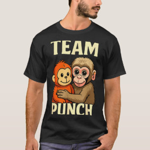 Team punch baby monkey and plush toy meme T-Shirt