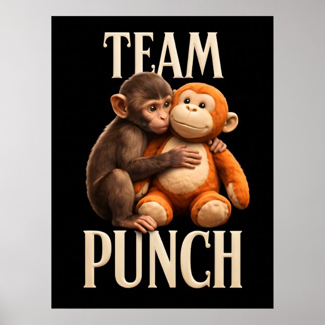 Team Punch Baby Monkey Punch Fun Fight Poster (Front)