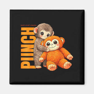 Team punch - baby monkey punch magnet