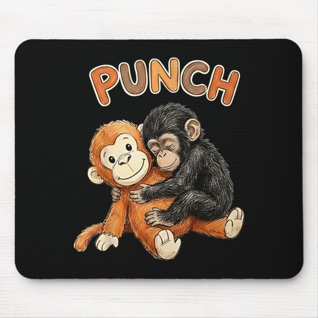 Team punch - baby monkey punch  mouse pad (Front)