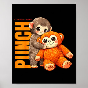 Team punch - baby monkey punch poster