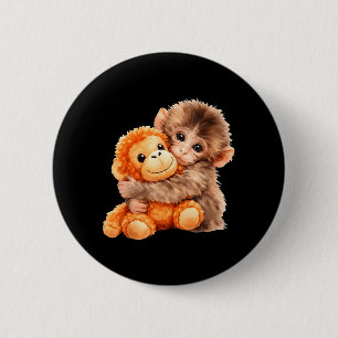 Team Punch Baby Monkey Punch Trend Meme Graphic 6 Cm Round Badge