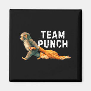 Team Punch Baby Monkey Punch Trend Meme Graphic Magnet