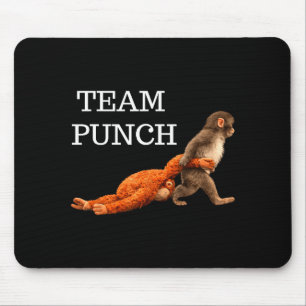 Team punch baby monkey punch trend meme graphic mouse pad