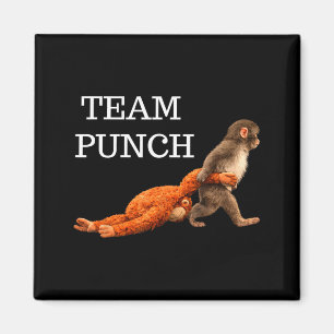 Team punch baby monkey punch trend meme graphic Te Magnet