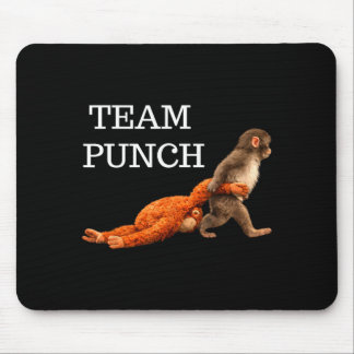 Team punch baby monkey punch trend meme graphic Te Mouse Pad