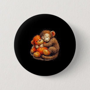 Team punch baby monkey punch trend meme graphicTea 6 Cm Round Badge