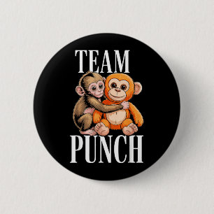 Team Punch - Cute Baby Monkey 6 Cm Round Badge