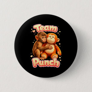 Team punch cute baby monkey named punch women 6 cm round badge