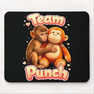 Team punch cute baby monkey named punch women mouse pad