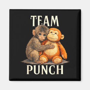 Team punch cute monkey and bear design magnet