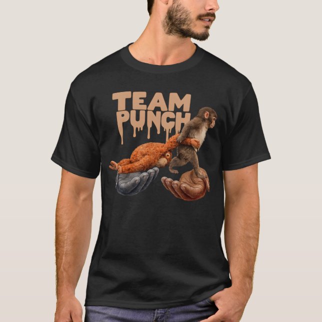 Team Punch Dripping Japanese Monkey T-Shirt (Front)