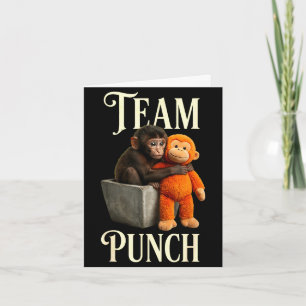 Team punch japan baby monkey punch card