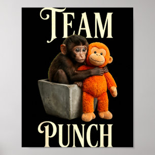 Team punch japan baby monkey punch poster