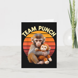 Team Punch Monkey Plush Retro Sun Card