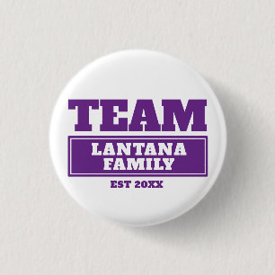 Team purple personalised family or team button