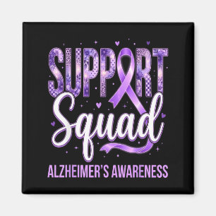 Team purple ribbon squad support squad alzheimer’s magnet
