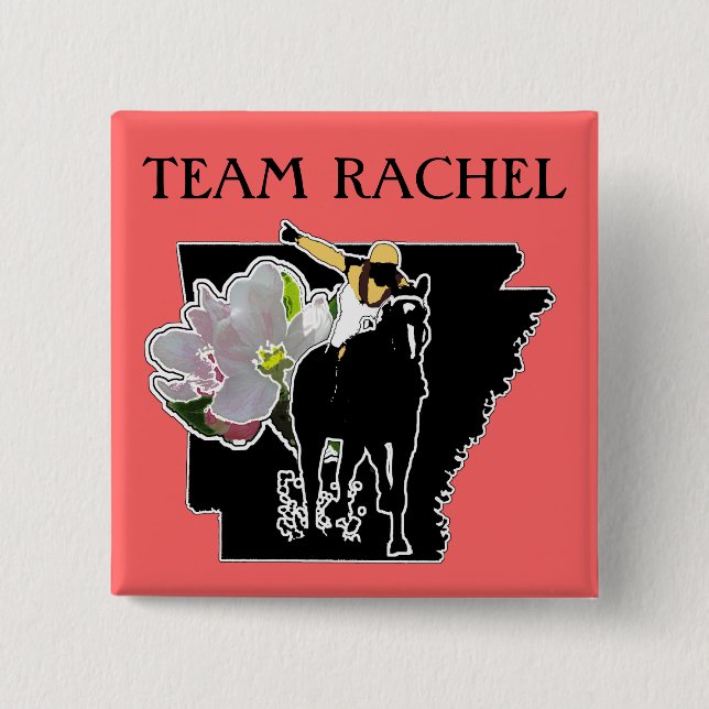Team Rachel Apple Blossom Showdown Button (Front)