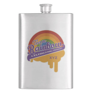 Team Rainbow custom flask