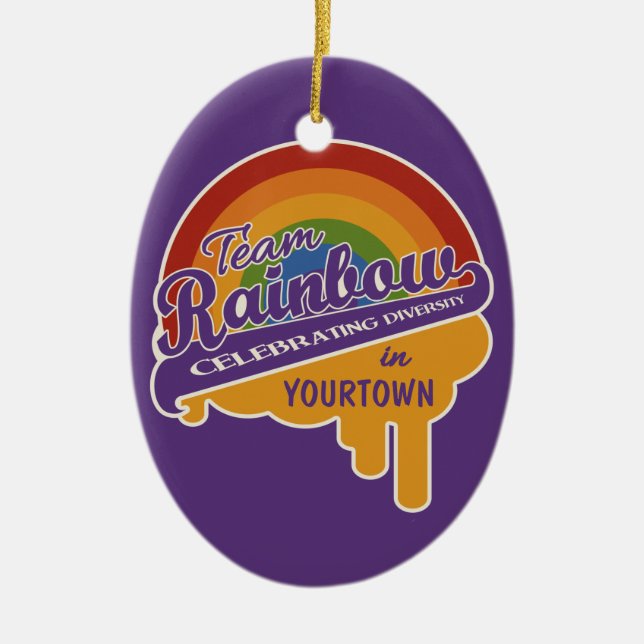 Team Rainbow custom ornament (Front)