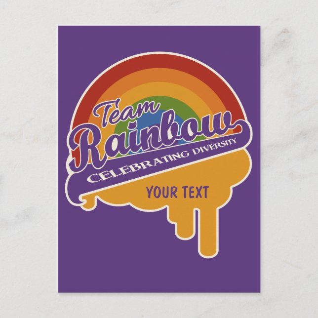 Team Rainbow custom postcard (Front)