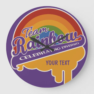 Team Rainbow custom wall clock